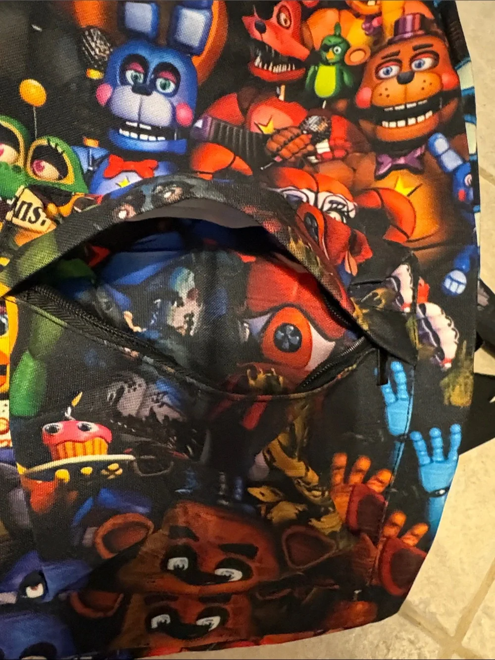 FNAF- Five Nights at Freddy's Casual Rucksack Back Pack All Over Print NEW!